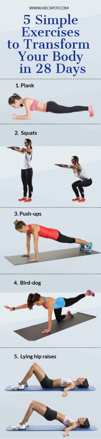 5 Simple Exercises to Transform Your Body in Just 4 Weeks - Hecspot