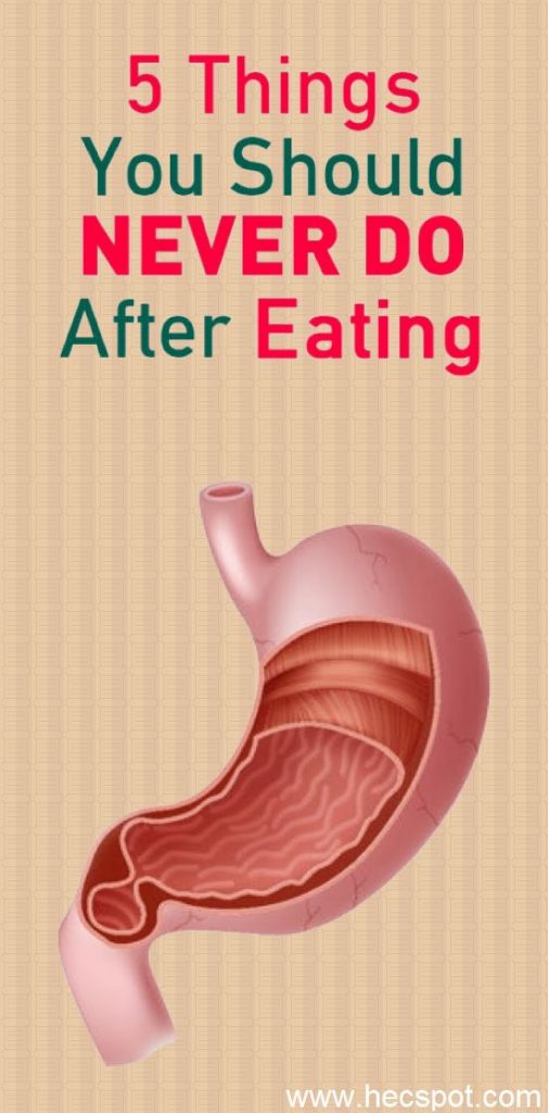 5 Things You Should Never Do After Eating! Hecspot