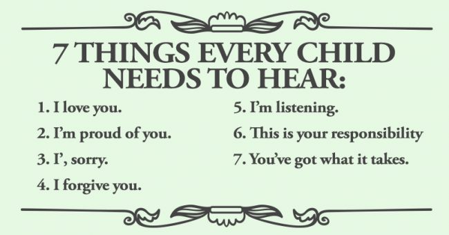You are currently viewing 7 Things Every Child Needs To Hear